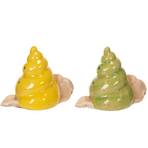 Prodotto Lumaca decorativa in ceramica con illuminazione a LED. Divertente decorazione da tavolo per casa e balcone. 12 cm, 2 pezzi.