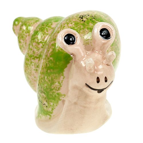 Floristik24 Figura decorativa lumaca crema-verde 5 cm 6 pezzi