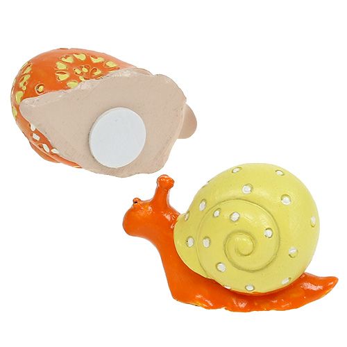 Floristik24 Lumache con punto di colla arancione, giallo 6 cm 12 pezzi