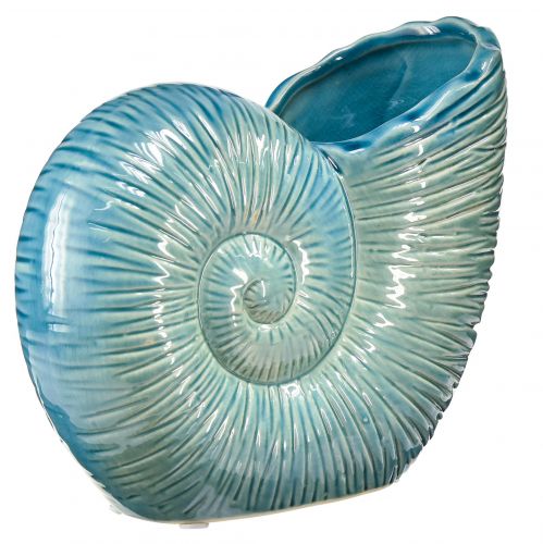 Floristik24 Vaso decorativo lumaca vaso da fiori in ceramica blu L18cm