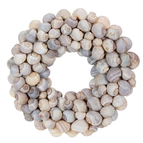 Floristik24 Ghirlanda a forma di lumaca da appendere, ghirlanda decorativa, stile marittimo, Nathai, Ø35cm