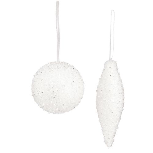 Prodotto Decorazione neve Decorazioni natalizie palline coni Ø4/8cm 18 pz