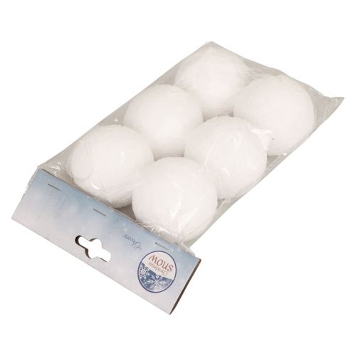 Prodotto Appendiabiti decorativo per palle di neve neve artificiale Ø5,5 cm 6 pezzi