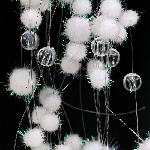 Prodotto Ghirlanda di tinsel con palle di neve 135 cm bianca