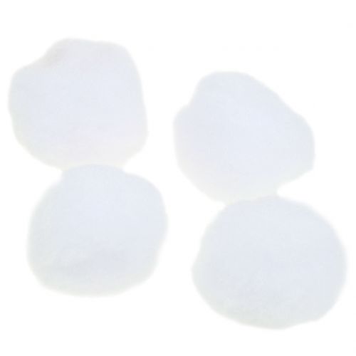 Floristik24 Palla di neve bianca 4 cm 24 pz
