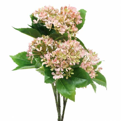 Cespuglio di palle di neve verde rosa bianco artificiale 49 cm