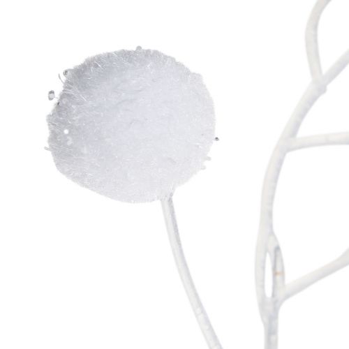 Floristik24 Ghirlanda di palle di neve decorazione invernale glitter bianco L125 cm