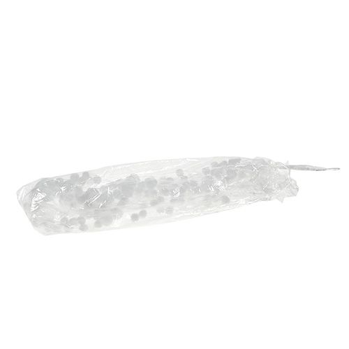 Floristik24 Ghirlanda di palle di neve 135cm bianca