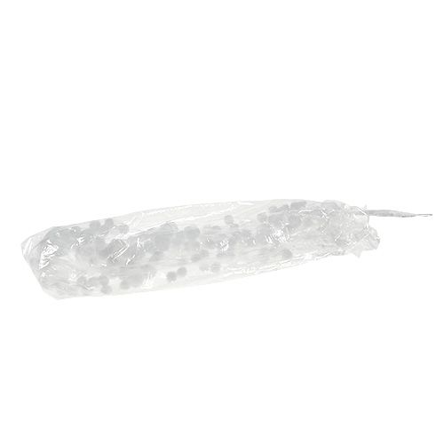Floristik24 Ghirlanda di palle di neve L75cm bianca