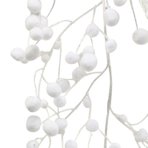 Prodotto Ghirlanda di palle di neve bianca con mica 60cm