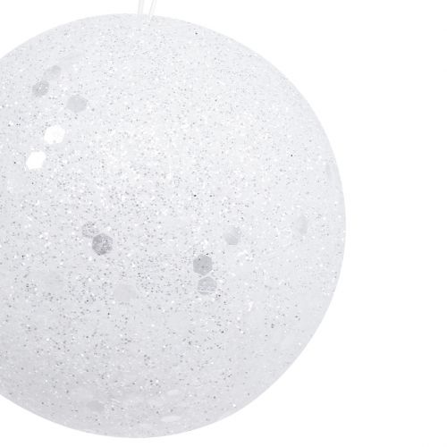 Floristik24 Palla di neve decorativa per appendere Ø6cm 12 pezzi