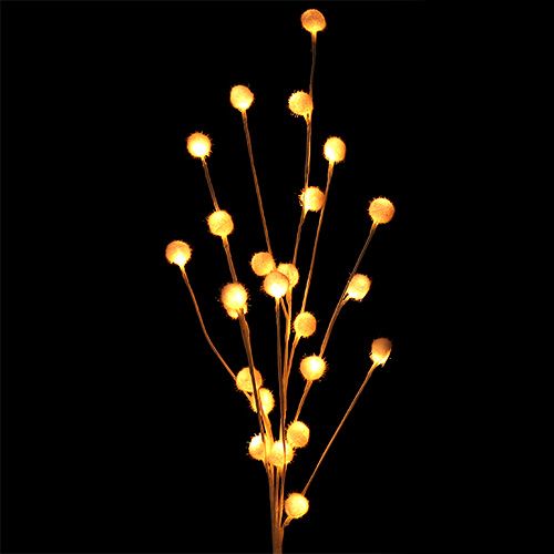 Floristik24 Rami Snowball LED bianco caldo 72 luci H1m 3pz