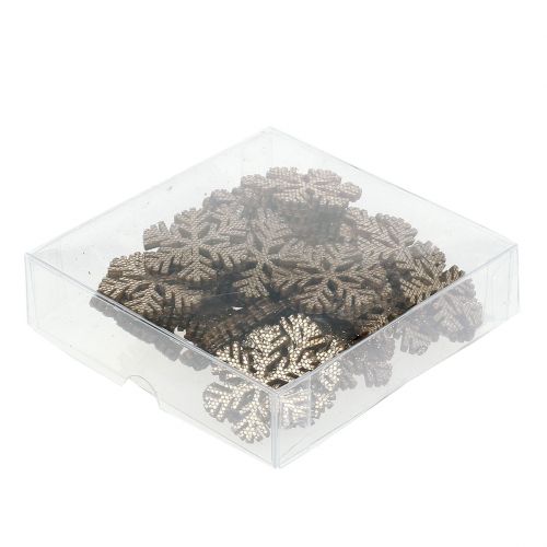 Prodotto Decorazione natalizia dorata con fiocchi di neve Ø4cm 48 pz
