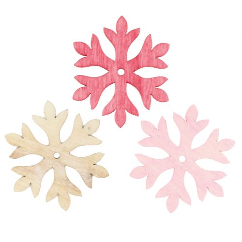Prodotto Fiocchi di neve da spargere rosa, rosa, naturale Ø4cm 72 pz