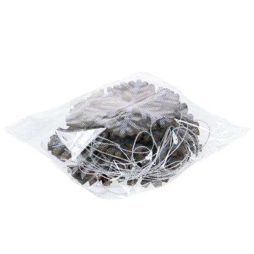 Prodotto Fiocchi di neve da sospendere Grigio Ø8cm - Ø12cm 9pz