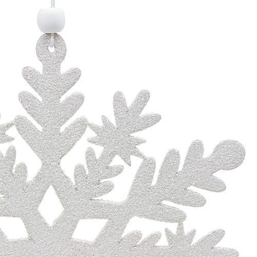 Prodotto Fiocco di neve bianco con mica 20cm 4 pezzi