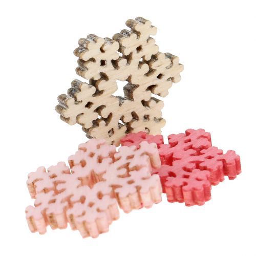 Prodotto Mix di fiocchi di neve rosa, rosa, naturale Ø2cm 144 pz