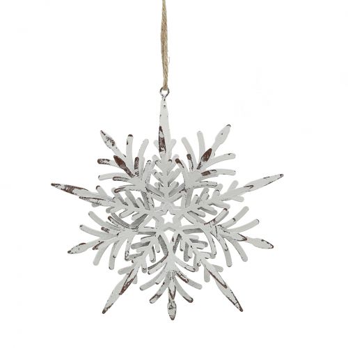 Floristik24 Effetto fiocco di neve 3D bianco 16 cm x 15,5 cm 2 pezzi