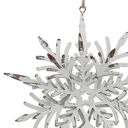 Floristik24 Effetto fiocco di neve 3D bianco 16 cm x 15,5 cm 2 pezzi