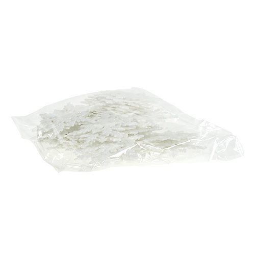Floristik24 Fiocco di neve da appendere 7cm bianco con glitter 36pz