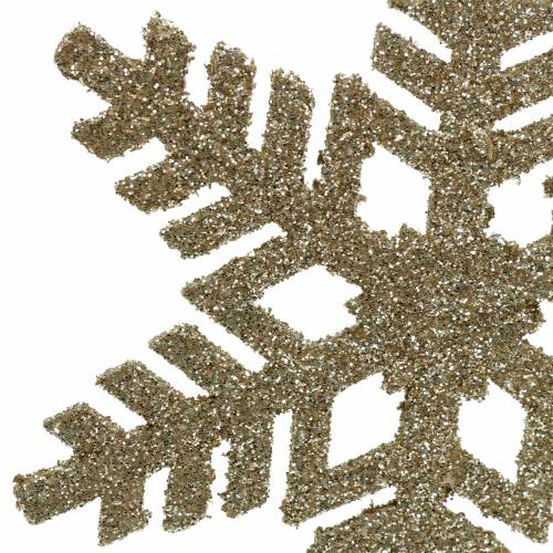 Prodotto Tappo decorativo fiocco di neve glitter Ø8/10cm 18 pz