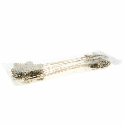 Prodotto Tappo decorativo fiocco di neve glitter Ø8/10cm 18 pz