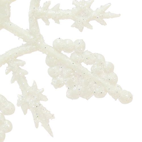 Prodotto Decorazione fiocco di neve cristalli di ghiaccio glitter bianchi 10 cm 12 pz