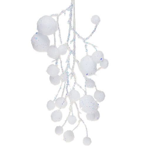 Floristik24 Rami decorativi a forma di fiocco di neve da appendere con glitter, 30 cm, 2 pezzi