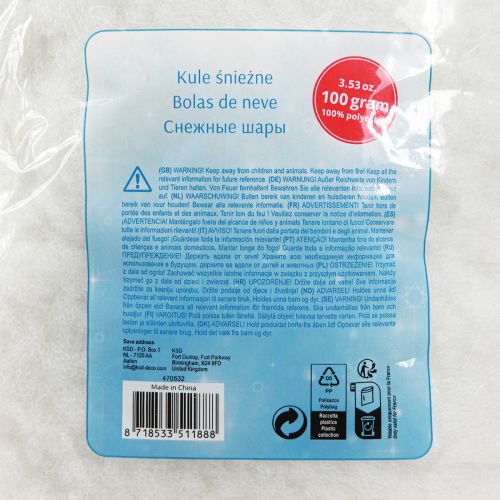 Prodotto Fiocchi di neve fiocchi di neve artificiale bianca 100 g × 4 pezzi