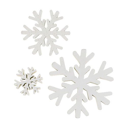 Floristik24 Fiocchi di neve bianchi mix 3 cm - 7 cm 48 pz