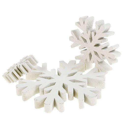 Floristik24 Fiocchi di neve bianchi mix 3 cm - 7 cm 48 pz