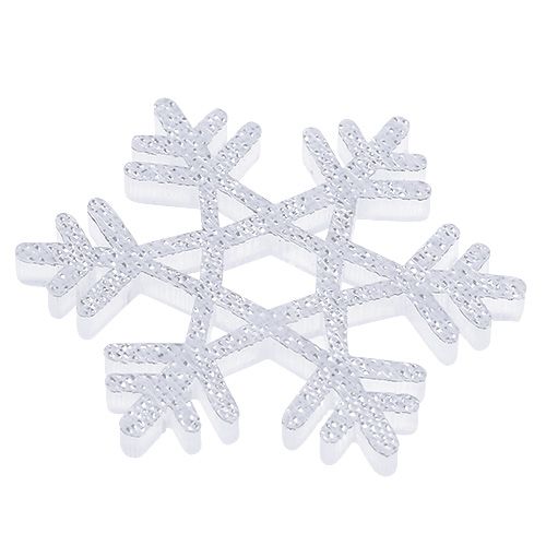 Floristik24 Fiocchi di neve Ø3,5cm con mica 12 pezzi