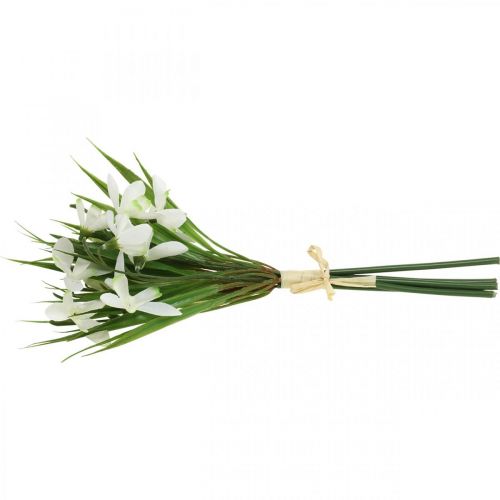 Floristik24 Decorazione bucaneve artificiale fiori precoci 27 cm fascio di 6 pezzi
