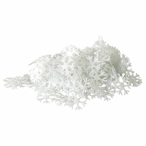 Floristik24 Fiocchi di neve sparsi bianchi Ø17mm 240p