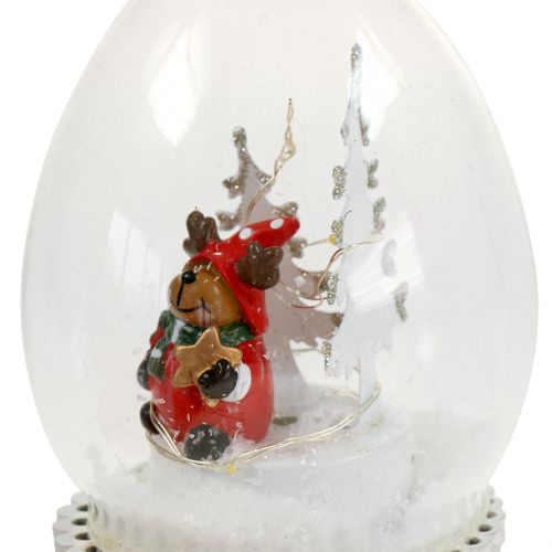 Prodotto Appendino per albero di Natale globo di neve 8 cm 2 pezzi