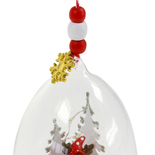 Floristik24 Appendino per albero di Natale globo di neve 8 cm 2 pezzi