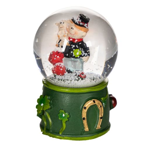 Globo di neve portafortuna con personaggio spazzacamino, 4 cm, 3 pezzi | Floristik24.it