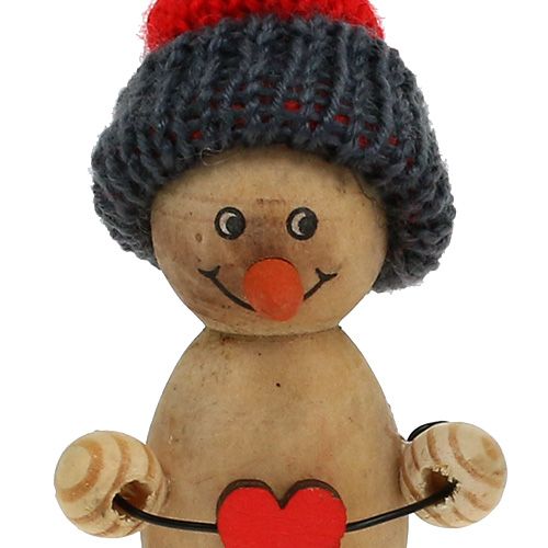 Floristik24 Figura di pupazzo di neve in legno 8 cm - 9 cm 6 pezzi