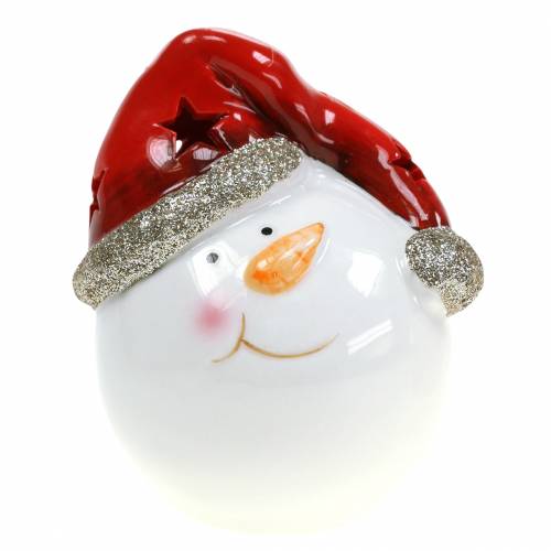 Floristik24 Pupazzo di neve con luce LED 10,5 cm 2 pezzi