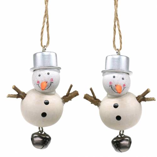 Floristik24 Addobbi per l'albero di Natale pupazzo di neve da appendere 7 cm 6 pezzi