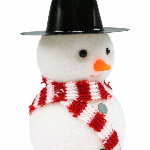 Prodotto Decorazione albero di Natale pupazzo di neve con cappello da appendere H8cm 12pz