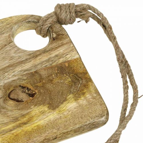 Floristik24 Vassoio decorativo in legno di mango vassoio da portata naturale con cordino 58×19 cm
