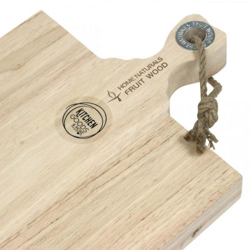 Floristik24 Tagliere in legno di mango, vassoio decorativo con manico in vero legno 38 × 26,5 cm L48 cm