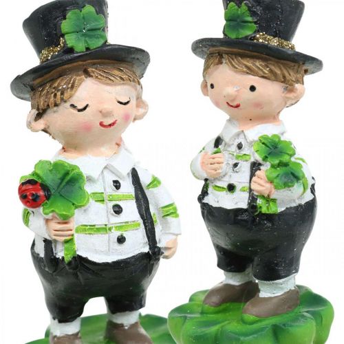 Prodotto Spazzacamino con trifoglio, spina per Capodanno, portafortuna, San Patrizio L27cm 4 pezzi