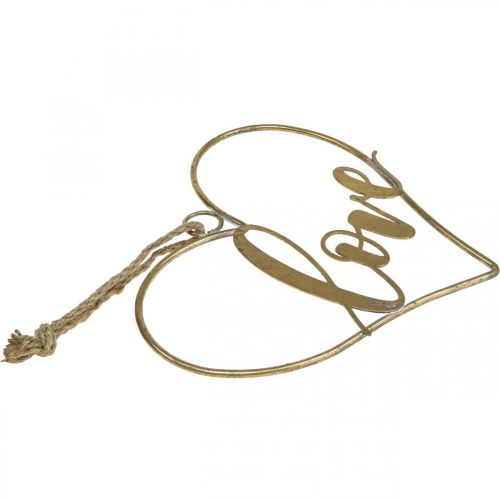 Prodotto Scritta Love cuore deco metallo oro da appendere 27cm