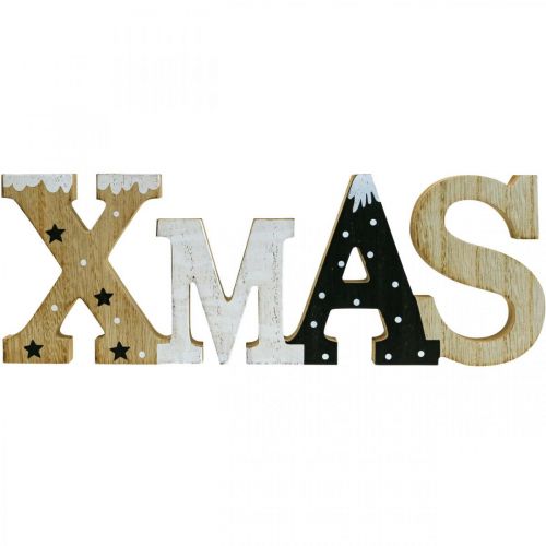 Floristik24 Scritta XMAS in legno in piedi scritta in legno natura 41,5 cm
