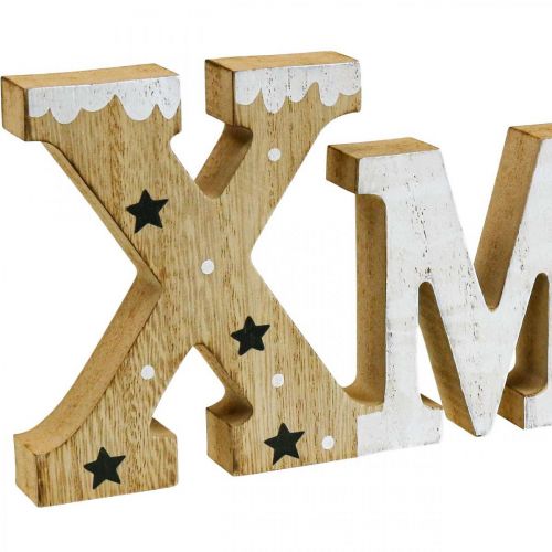 Floristik24 Scritta XMAS in legno in piedi scritta in legno natura 41,5 cm