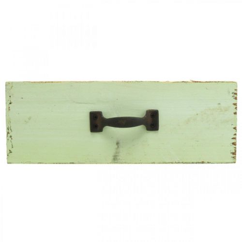 Floristik24 Cassettiera per piante in legno verde chiaro cassetta per piante vintage 25×13×8 cm