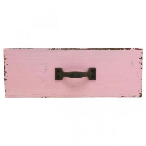 Floristik24 Fioriera a cassetto in legno rosa shabby chic deco 25×13×8cm
