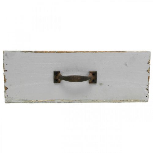 Floristik24 Fioriera Cassetto Legno Shabby Chic Grigio 25x13x9cm